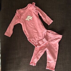 ❤️3M Pekkle Pink Ruffle Dinosaur Matching Set